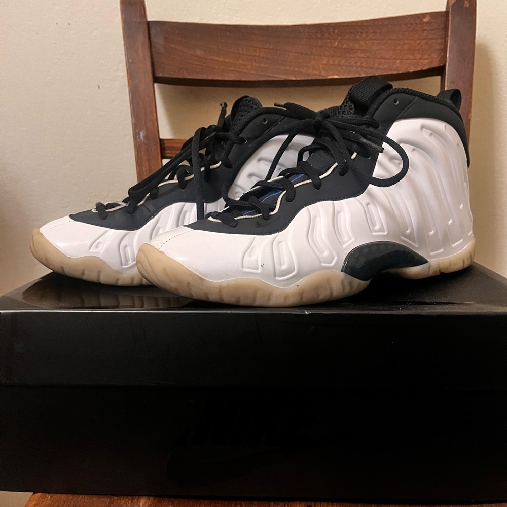 Nike Black and White Foamposite Shoes